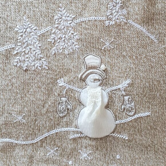 Carroll Reed Women's Vintage Christmas Sweater Snowman Size Medium - Picture 2 of 9